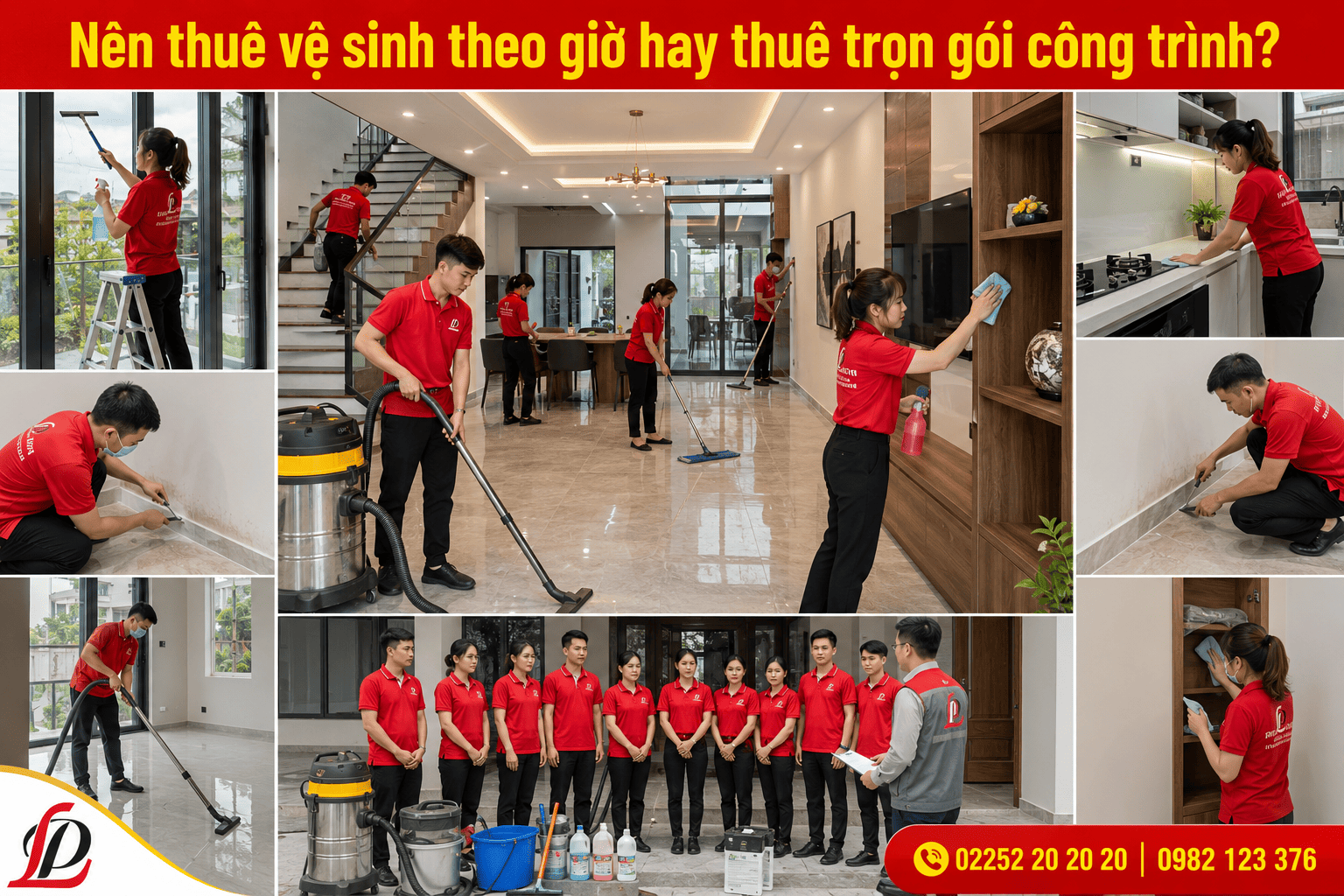 Nên thuê vệ sinh theo giờ hay thuê trọn gói công trình?
