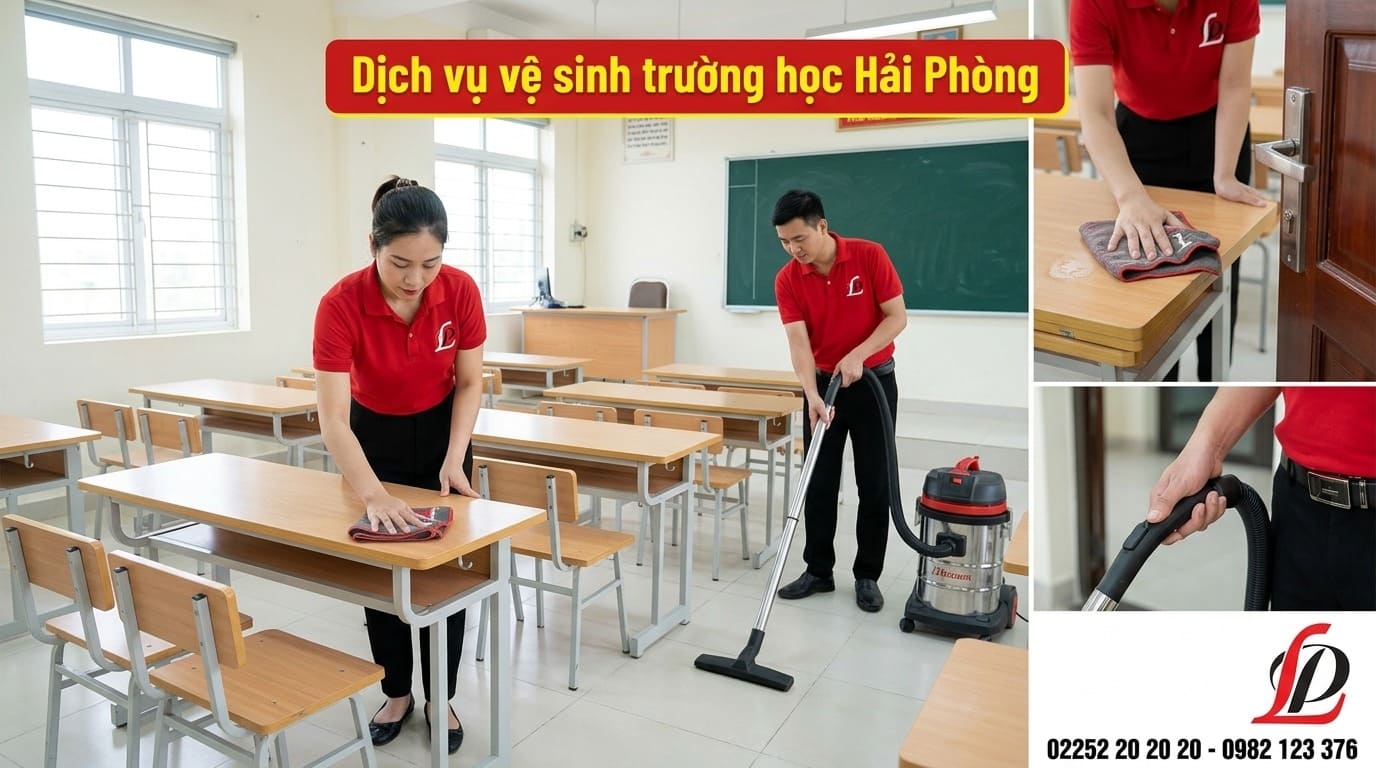 Dịch vụ vệ sinh trường học Hải Phòng