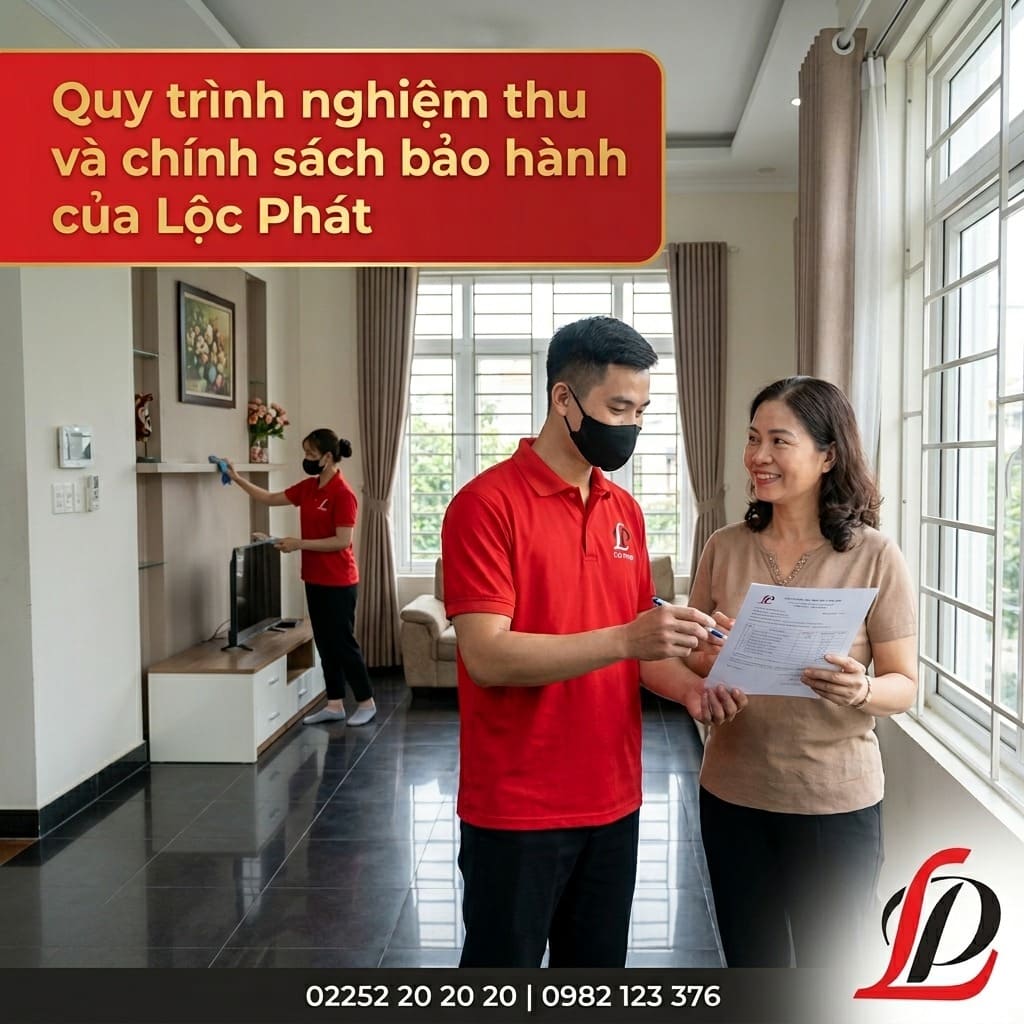 Quy trình nghiệm thu và chính sách bảo hành của Lộc Phát